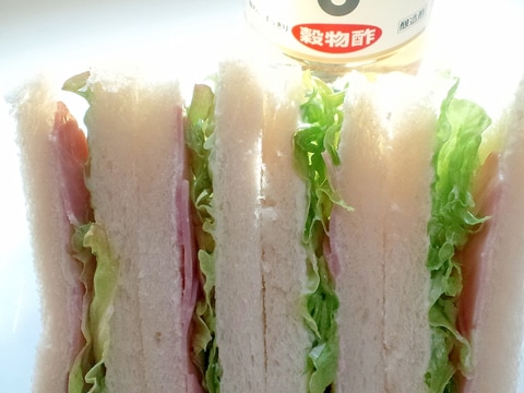 お酢マヨネーズで夏でも安心なサンドイッチ～弁当～